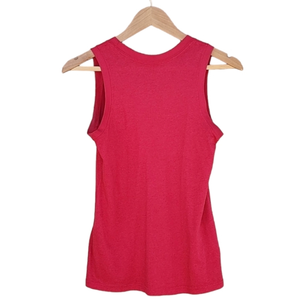 NIKE DRI FIT Dark Pink Fuscia Tank Top S Small Running Workout Reflective Shirt - Picture 4 of 12